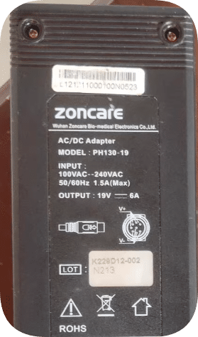 Brand New Yuyuan Zoncare PH130-19 14V 3.5A 4-Pin Medical Power Adapter